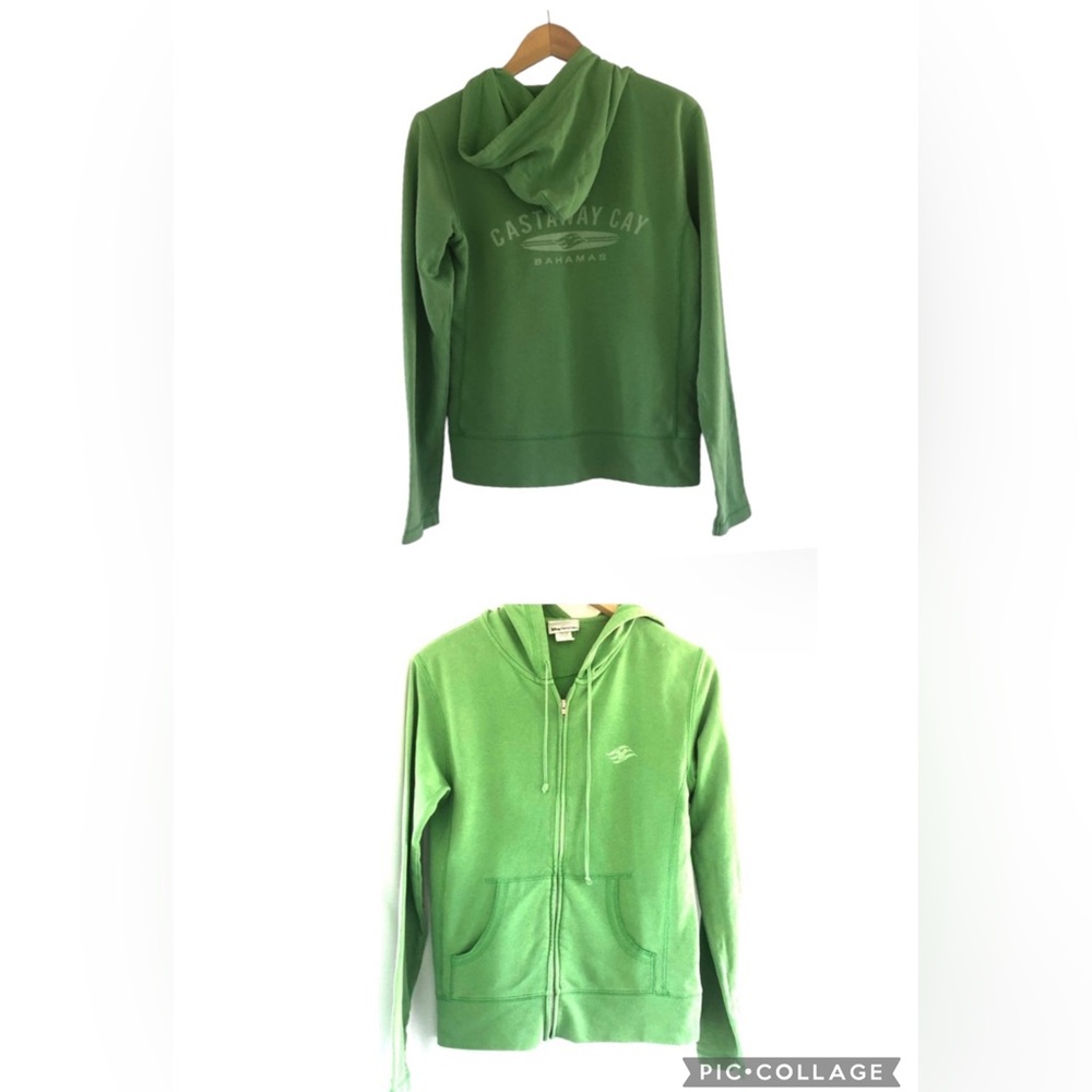 Disney Cruise Line Castaway Cay DCL Light Hoodie Green Large Fits like Medium